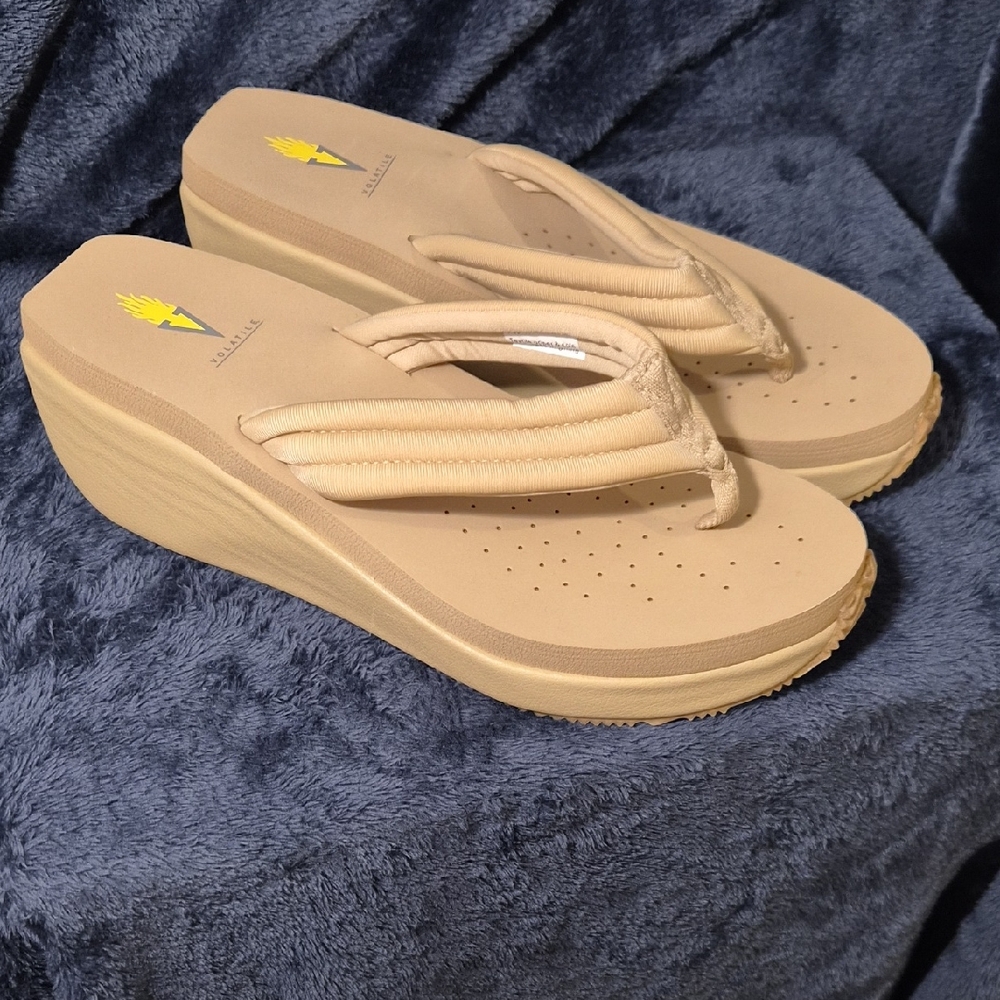 Volatile Tan Platform Sandals